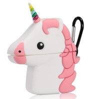 Чехол для AirPods 1/2 "Unicorn big pink"